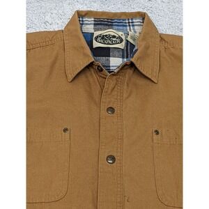 Backpacker‎ 2XL Canvas Barn Coat Chore Plaid Flannel Lined Shirt Shacket Snap
